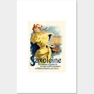 SAXOLEINE Oil Lamp Advertisement by Jules Cheret Vintage French Posters and Art